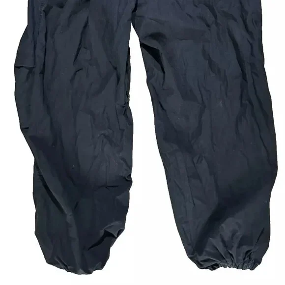 Iets Frans Urban Outfitters Baggy Tech Pants Trousers Solid Black Size Small